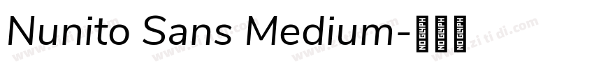 Nunito Sans Medium字体转换